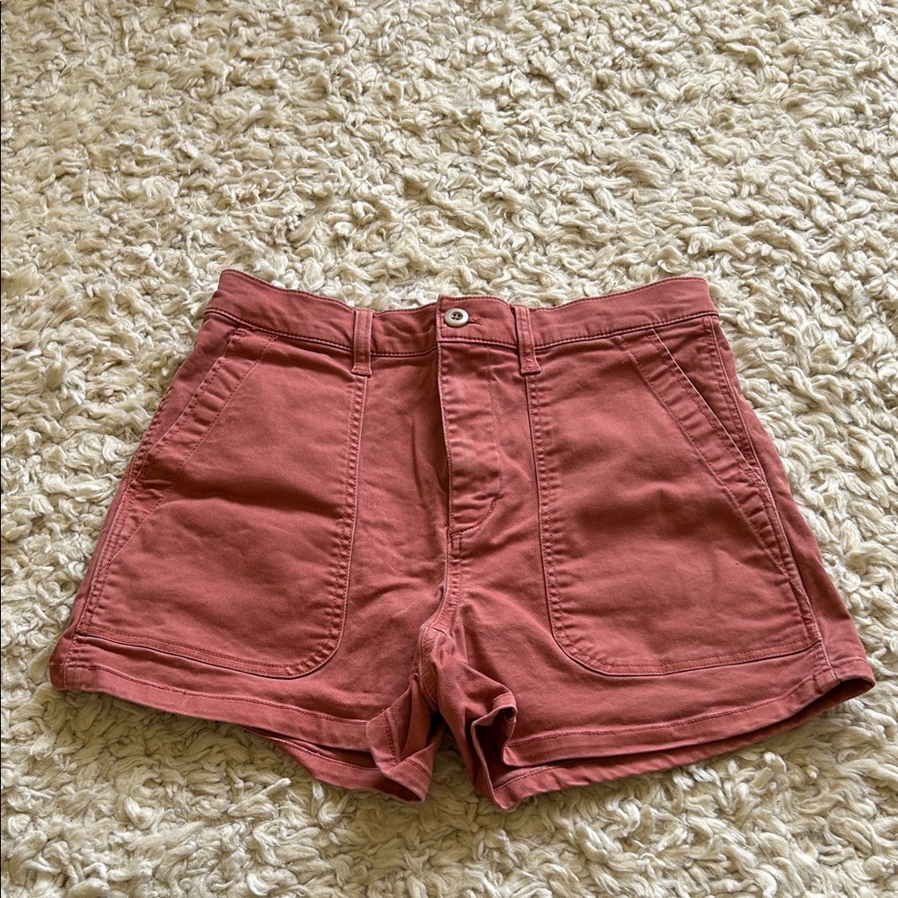 Madewell High-Waist Utility Shorts in Dusty Rose
